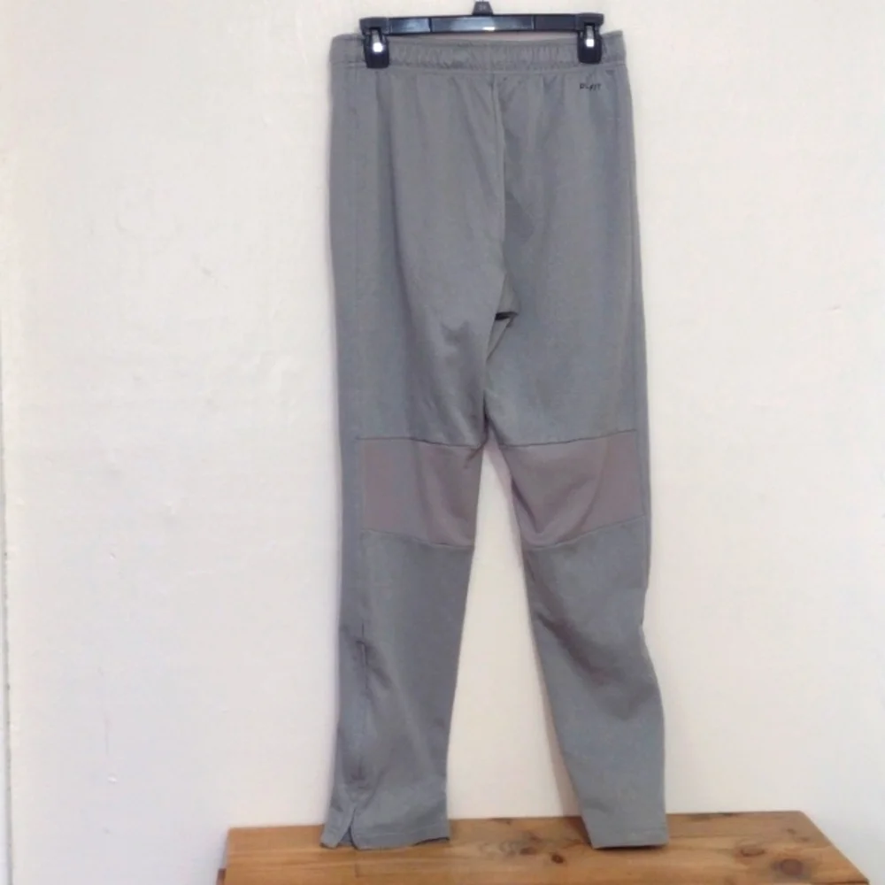 Nike Drawstring Waist Gray Dri Fit High Waist Track Pants Ankle Zippers Size S - Picture 3 of 11